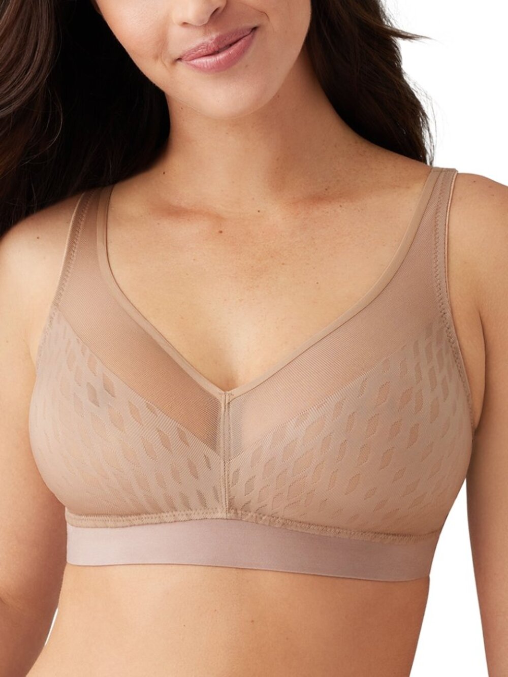#2360 Wacoal Elevated Allure Wire Free Women's Bra Roebuck, Lycra/Mesh/Nylon